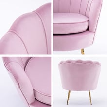 2 Piece Shanaya Velvet Armchair & Ottoman Set